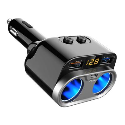 China High Power 150W Electric Car C47PQ Fast Car Charger PD 3.0 Car Charger 2.4A USB Charging for sale