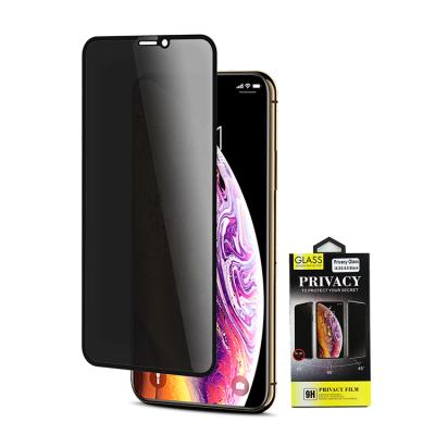 China Privacy Tempered Glass 9H Full Tempered Glass 5D Cover For iPhone 11 Pro XS Max XR Screen Protector Friendly Anti-spy for sale