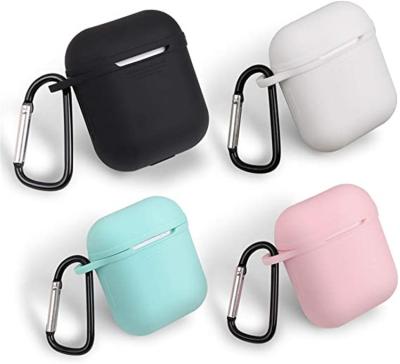 China Eco-friendly Earphone Case For Airpods Protective Skin Cover Earphone Drop Proof Case With Hanging Loop for sale