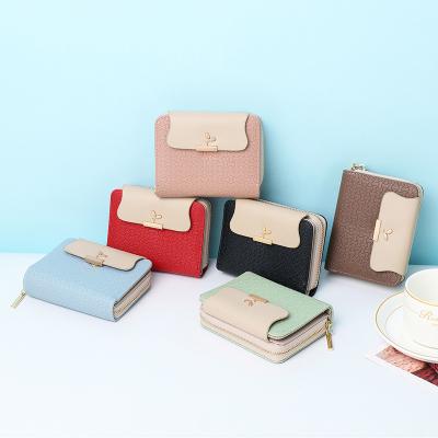 China 2023 Hot Selling RFID Wallets For Women Fashion Coin Wallet Multifunctional Short Wallet de mujer de cartera Card Holder Purse For Women for sale