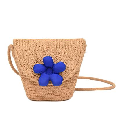 China SUMMER STRAW Low Price Mini Purse Shoulder Weaving Cross - Body Bag Women Fabric Knotted Designer Straw Mini Bag For Women And Kids for sale