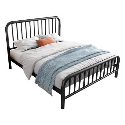 China Modern Latest design home furniture bed frame metal Nordic modern bedroom double bed for sale