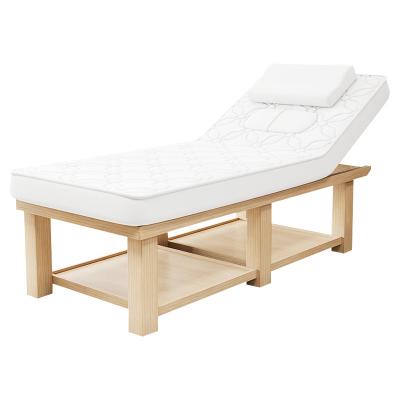 China Contemporary Sales of high quality solid wood beauty bed beauty parlor furniture facial bed for sale