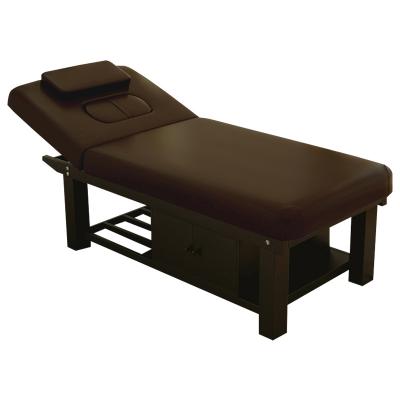 China Contemporary Hot Selling Multifunctional Wooden Frame Leather Facial And Spa Massage Beds for sale