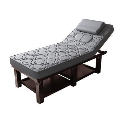 China Contemporary Spa Salon Massage Facial Bed Massage Beauty Bed Wooden Cosmetic Spa Beauty Bed for sale