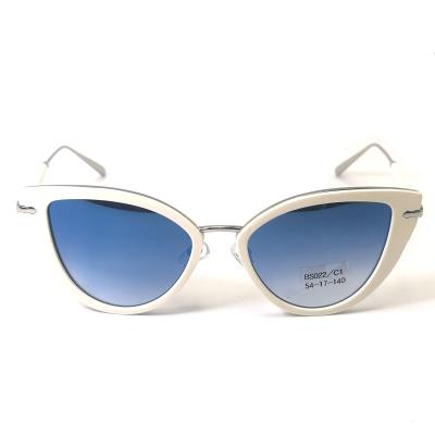 China BS022 Hochwertige Acetatmetall Sonnenbrille Mode Sonnenbrille Schmetterlings-Augenform zu verkaufen