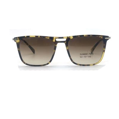 China SUN002 Acetate Frame Sunglasses with high elasticity stainless steel temples for sale