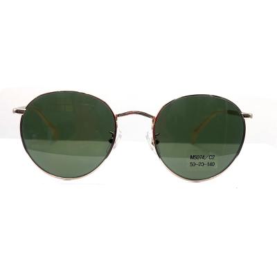 China MS074 Retrogrunde Metallsonnenbrille zu verkaufen