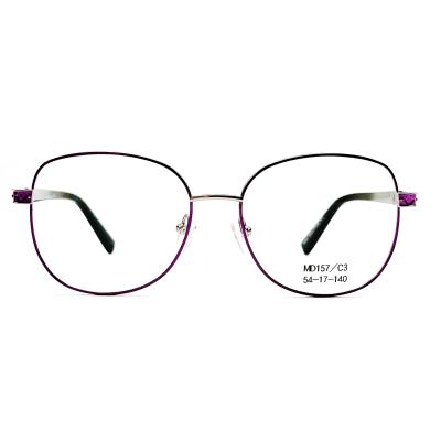 China MD157 Womens Square Stainless Steel Optical Frames 54-17-140 Size for sale