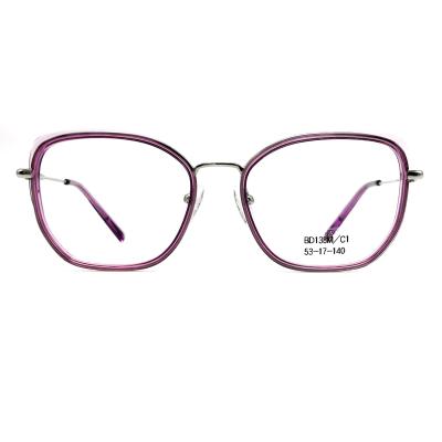 China BD138M Customized Square Vintage Style Acetate Metal Glasses For Women for sale