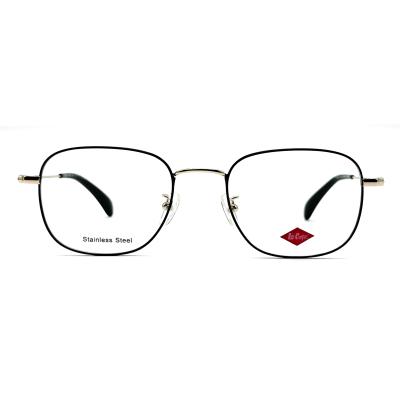 China FM3220 Square Stainless Steel Metal Frame Unisex Optical Glasses  51MM Lens Width for sale