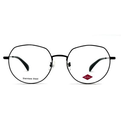 China FM3233 Womens Stainless Steel Round Frame Optical Glasses Frame for sale