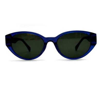 China AS105 Womens Round UV 100% Protection Acetate Frame Sunglasses with CR 39 Lens for sale