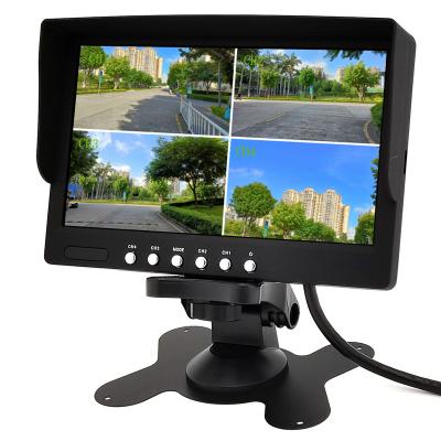 China Multi-language support 7 inch black high-definition display, can be connected to two cameras to reverse, supports multiple languages for sale