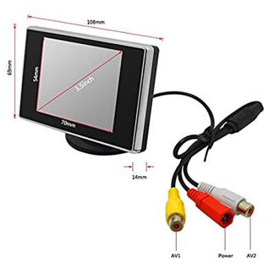 China GPS 3.5 Inch Tft LCD Car Roof Mounted Mini Tv Car Autonomous Plastic Monitor Car Reversing Monitors for sale