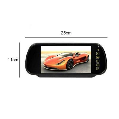 China Split Screen Car Rearview Mirror Monitor HD Video Monitor TFT Screen 7 Inch Display With Stand for sale