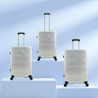 China Hot Travel ABS Shape Special Design Travel Trolley Luggage Bag Suitcase Sets for sale