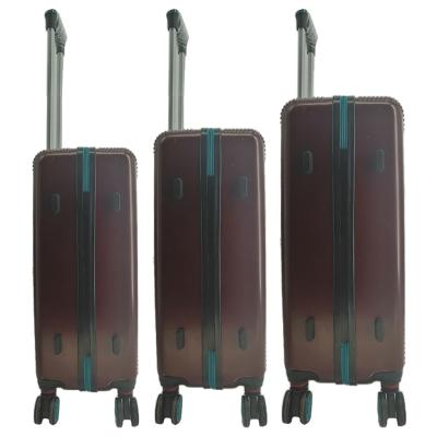 China Travel Red ABS 20/24/28 Inch 3 Pieces Luggage Rolling Set Suitcase Bag Trolley Travel Set Luggage for sale