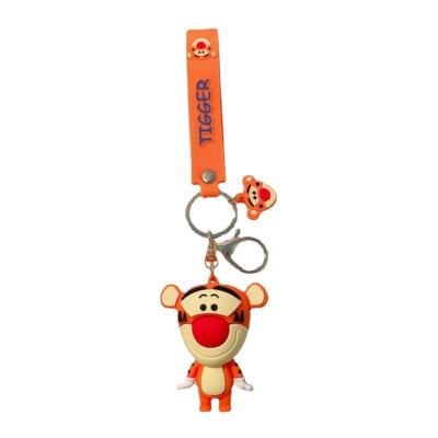 China Creative personality men and women net glue car key chain flexible red Stevens cute couples key chain bag small pendant for sale