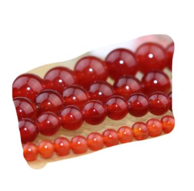 China Europe Natural Gemstone Natural Stone Red Agate Round Beads Red Agates Beads Stone 5a for sale