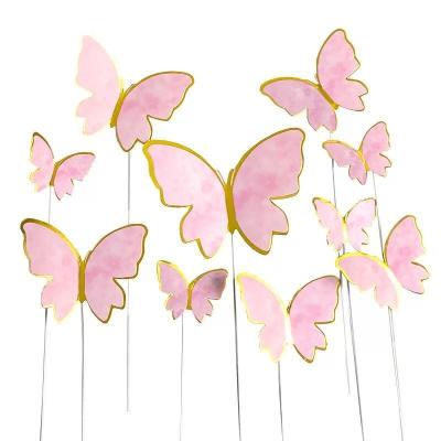 China Cake Dessert Ins Style Butterfly Cake Topper For Cake Decorating Baking Supplies for sale