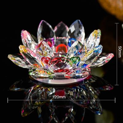 China Europe Crystal Lotus Tealight Candle Holder Glass 2022 Lotus For Weeding Home Decor romantic for sale