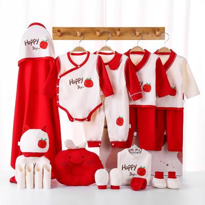 China 2022 Fashion Breathable Newborn Clothes Suit Four Seasons 20 Piece Suit Cotton Baby Cloth Set Baby Gift Box Set for sale