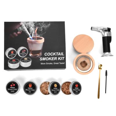 China Best Party Gift Old Fashioned Smoker Cocktail Set Exceptional Premium Drink Smoker Infuser Whiskey Bourbon Smoker Kit for sale