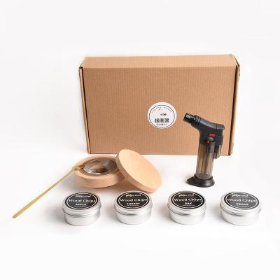 China Premium Quality Party WEIBU Copktail Smoking Whiskey Bourbon Infuser Kit Set Cocktail Smoker With Wood Chips for sale