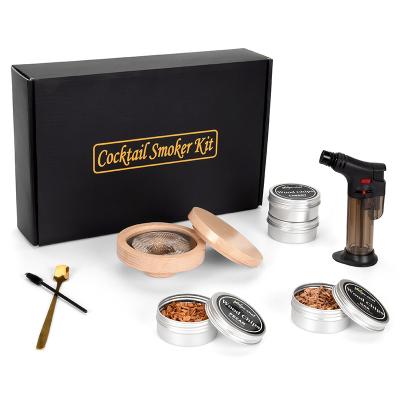 China WEIBU Amazone Kit Drinking Torch Drink Wooden Party Box Black Cocktail Smoking Kit for sale