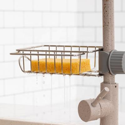 China New Design Kitchen Viable Metal Hot Iron Sale Adjustable Drain Rack Sink Faucet Storage Rack for sale