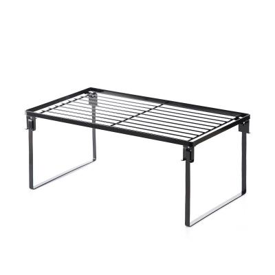 China Sustainable Kitchen Condiment Storage Rack Can Stack Wrought Iron Kitchen Rack for sale