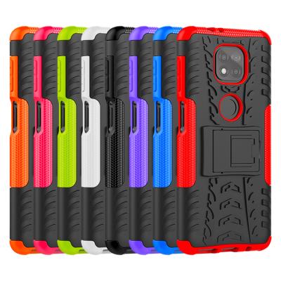 China Shockproof Shockproof Hybrid Case For Moto G power plastic+soft tpu rugged hard layer shine phone cover for sale