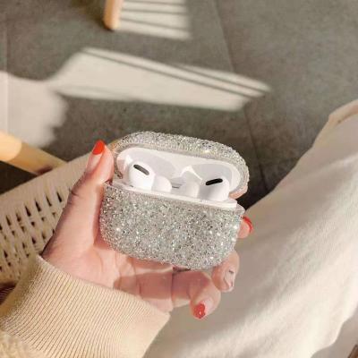 China Brand New Fanshion Maxshine Full Diamond Bling Glitter Earphone Box Protective Case Cover For Apple Airpods 1 2 pro for sale