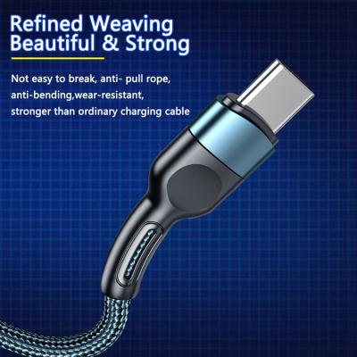 China Mobile Phone USB C Cable Fast Charger Nylon Braided USB C Charger Cord Long For Samsung for sale