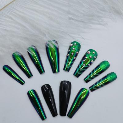 China Wholesale Design Coffin Salon Long Fake Nails Colorful Custom Press On Nails Nails for sale