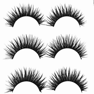 China New styles 3d mink lashes full volume fluffy, natural look and cotton strip 3d vegan mink soft strong lashes for sale