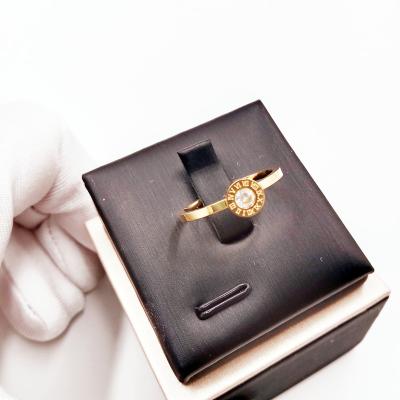 China New CLASSIC High Polished Mirror Ring Plated 18K Gold Stainless Steel Ring for sale