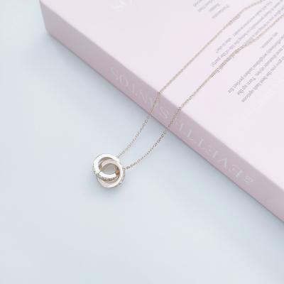 China Minimalist CLASSIC 18K Gold Plated 14K Gold Diamond Necklace Jewelery For Women for sale