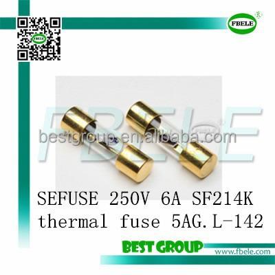 China SEFUSE 250V 6A SF214K Fuse 5AG.L-142 Thermal Fuse for sale