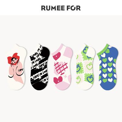 China Women's Breathable Socks Thin Low Top Japanese Cute Non-slip Mouth Boat Summer Breathable Socks QUICK DRY Women's Cartoon Socks for sale