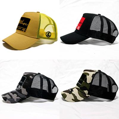 China breathable & Free Sample Waterproof Accepted Custom Logo Conical Camouflage Trucker Mesh Hat High Quality Soft Cotton for sale