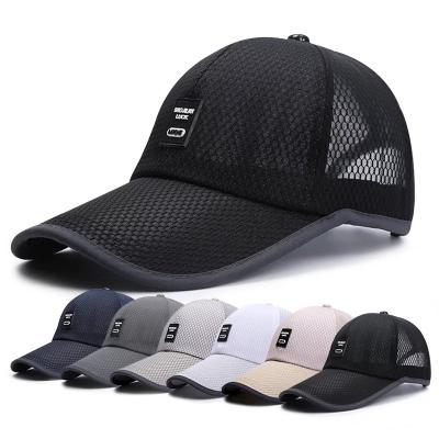 China breathable & Weave Men Hat Outdoor Sports Sunscreen Hat Waterproof Mesh Long-brimmed Custom Logo Baseball Caps Hats for sale