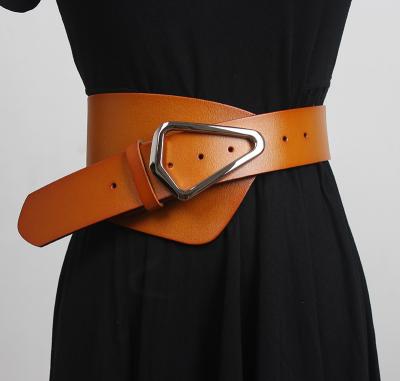 China Fashion.Casual.Business Explosion Design Plus Wide Belts Whip Classic Genuine Leather Corset Lady Belts High Waist Belts for sale