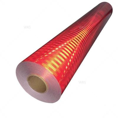 China Red Retro Reflective Film Foil for Traffic Signage and Permanent Signs Self Adhesive for sale