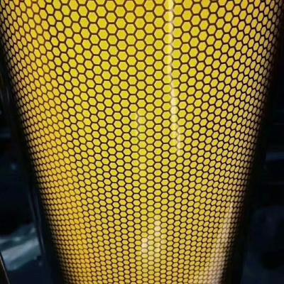 China Graphic Honeycomb Reflective Vinyl Sheets Sheeting Rolls Material with Yellow Color for sale