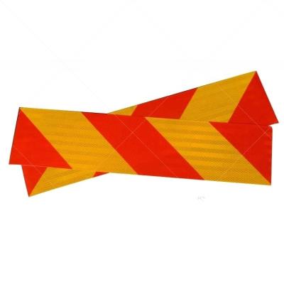 China Highway Safety Yellow Red Color Glass Bead Honey Comb Trailer Truck Chevron Reflectors Custom Printing for sale