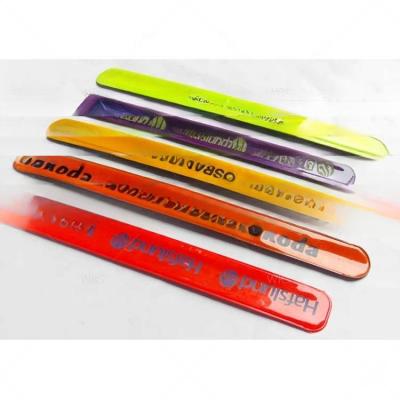 China Custom Printed PVC Fleece Backing Reflective Reflector Band for High Visibility Promotion for sale