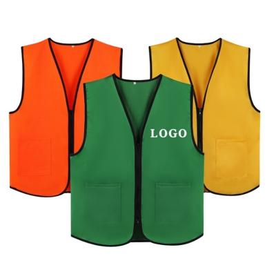 China Motorcycle Safety Vest Customized Logo 100% Polyester Breathable Outside Traffic Road for sale