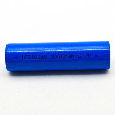 China Factory Price 3.7v 2000mah Environmental Battery Long Life Safety Li-ion Battery Cylindrical Lipo Battery For Consumer Electronics for sale